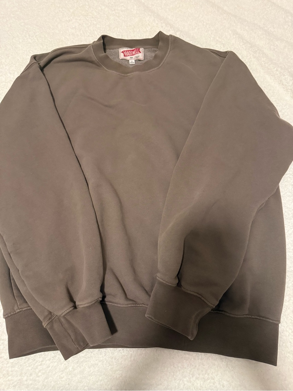 Madewell Crewneck Sweater in Taupe Brown
